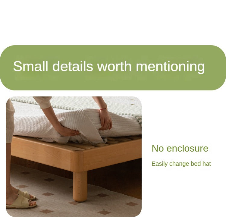 Solid Beech Wood Soft Single Kids Bed - Durable & Safe Children's Bedroom Furniture for Toddlers & Teens - Perfect for Bedrooms, Daycare, and Guest Rooms