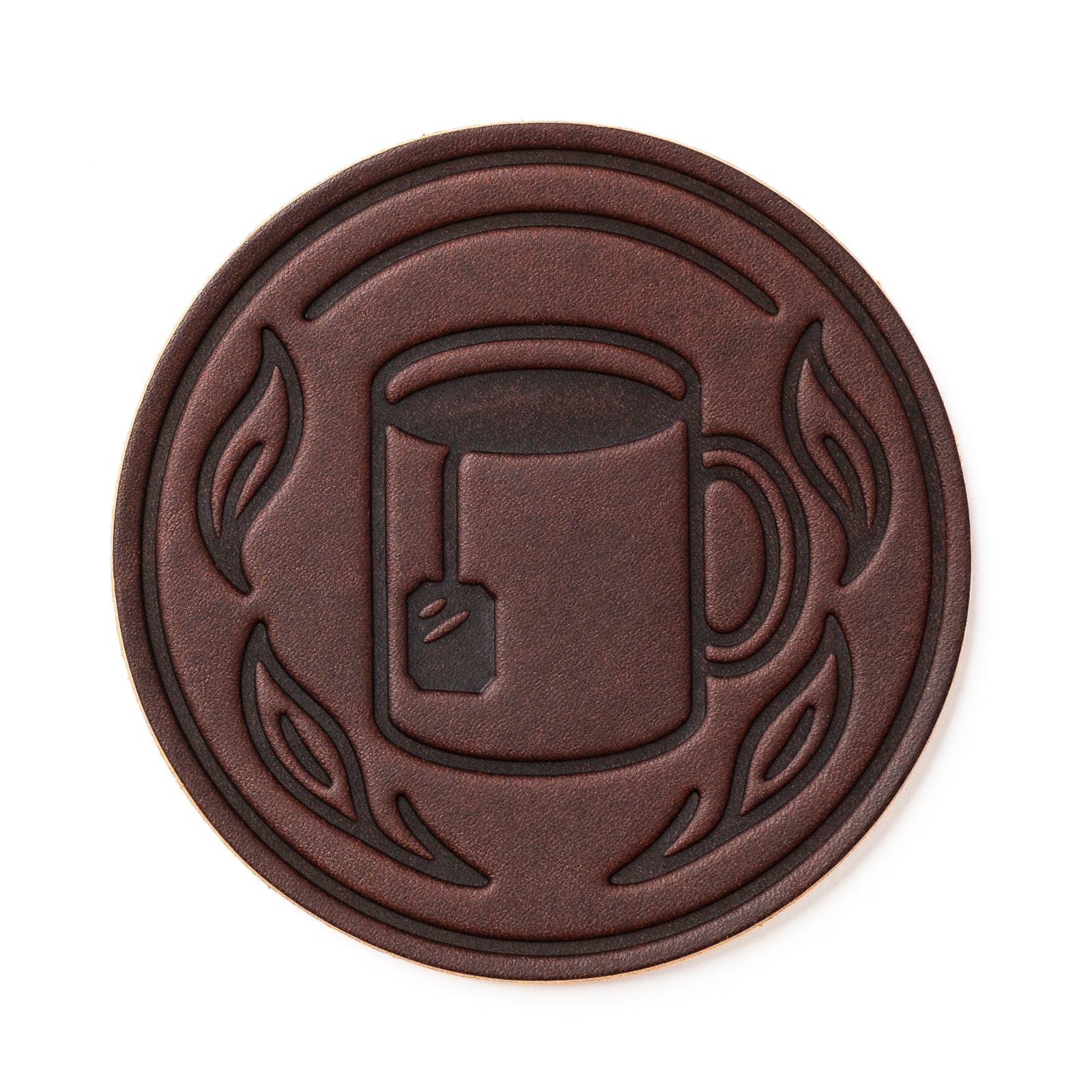 Premium Leather Coasters Set of 4 - Absorbent & Durable Drink Coasters for Coffee, Tea, Wine & Beverages - Perfect for Home, Office & Restaurant Use