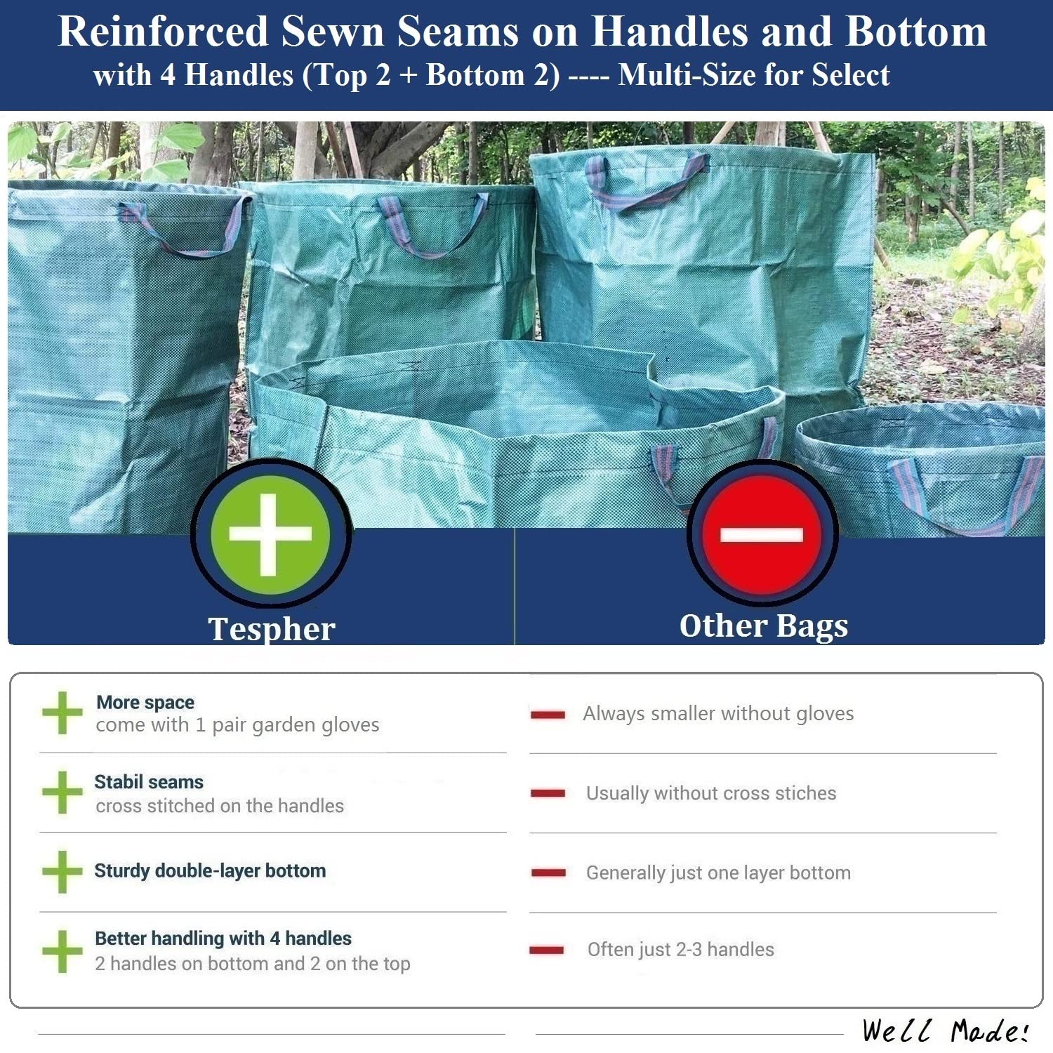 **3-Pack 106-Gallon Heavy-Duty Lawn & Garden Bags (31