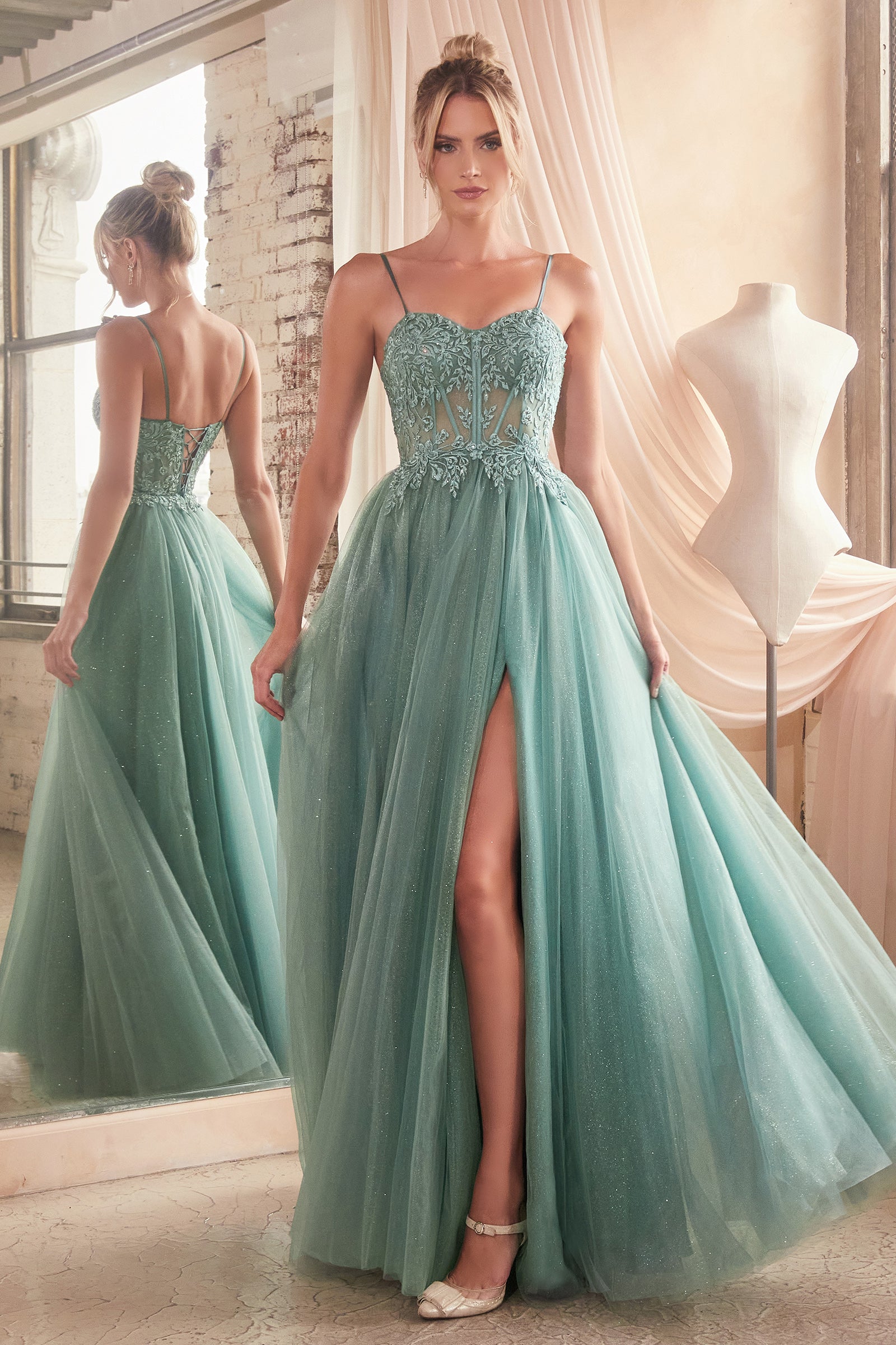 Brielle Gown - Elegant Layered Tulle & Lace A-Line Wedding Dress for Brides | Perfect for Beach Weddings, Garden Ceremonies & Formal Events