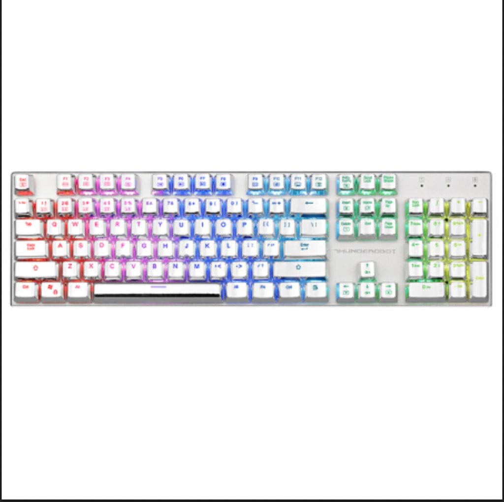 WYH Professional 104-Key Mechanical Gaming Keyboard with RGB Backlit, Ergonomic Design for PC Gamers - Perfect for Esports, Streaming & Office Work