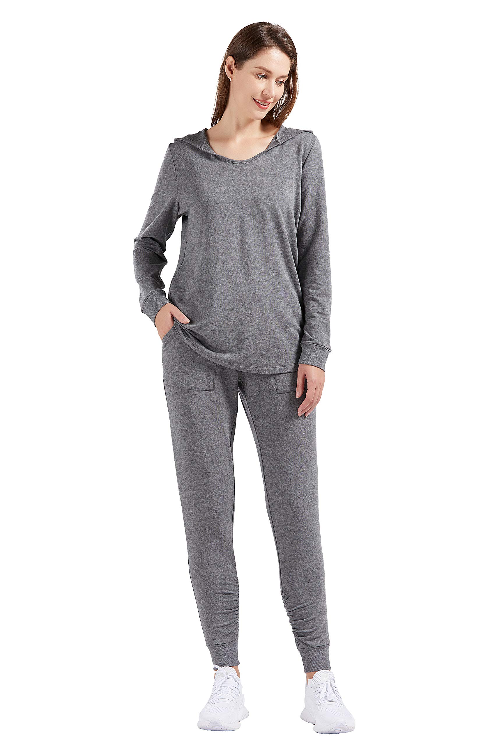 Super Soft Women's Jogger Pants - Mid Rise Slim Fit Yoga Pants with Pockets for Running, Workout & Lounge Wear
