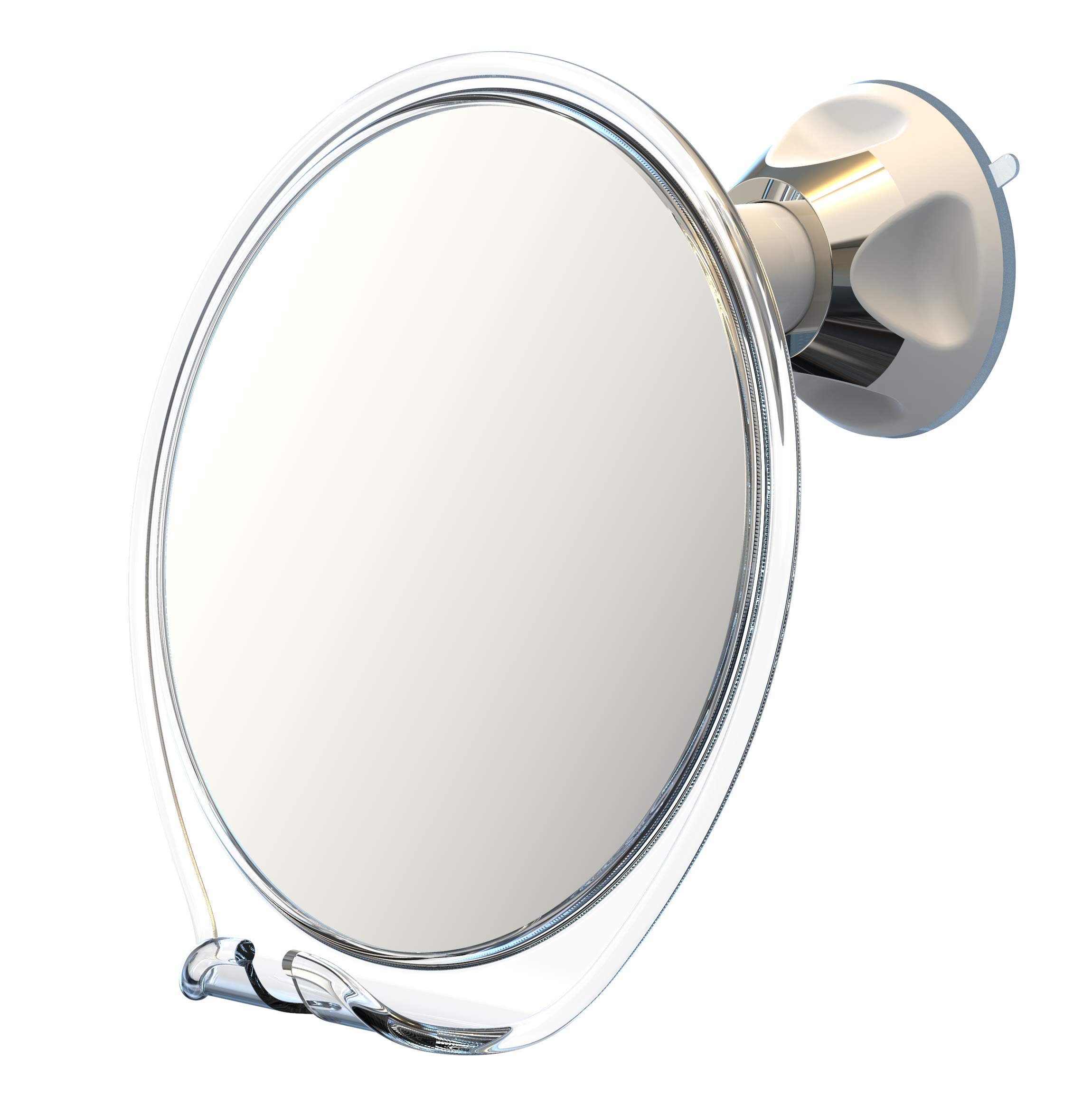 Premium Fog-Free Shower Mirror with Razor Holder & Strong Suction Cups - Shatterproof Bathroom Mirror for Men's Shaving & Grooming - Perfect for Travel & Home Use