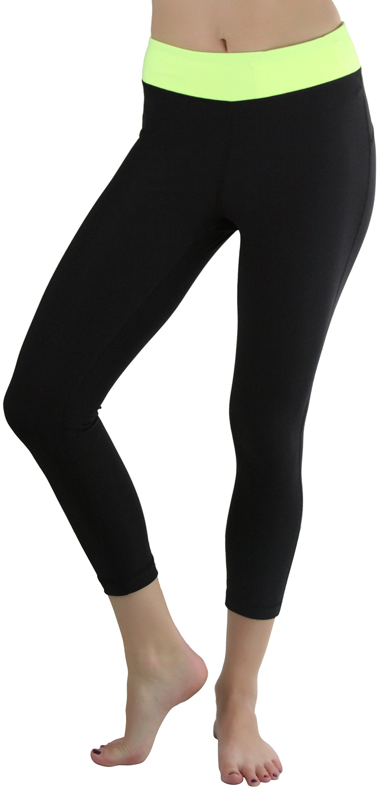 ToBeInStyle Women's Colorblock Active Leggings - Full Ankle Length Workout Pants for Yoga, Running & Gym - High Waist Stretchy Comfort Fit