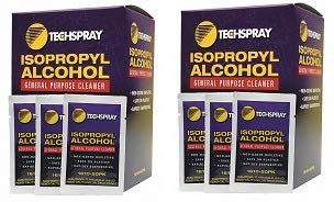 Techspray 1610-50PK 99.8% Pure Isopropyl Alcohol Wipes - 100 Individually Wrapped Wipes (2 Boxes) for Electronics Cleaning, Medical Disinfection & Surface Sanitizing