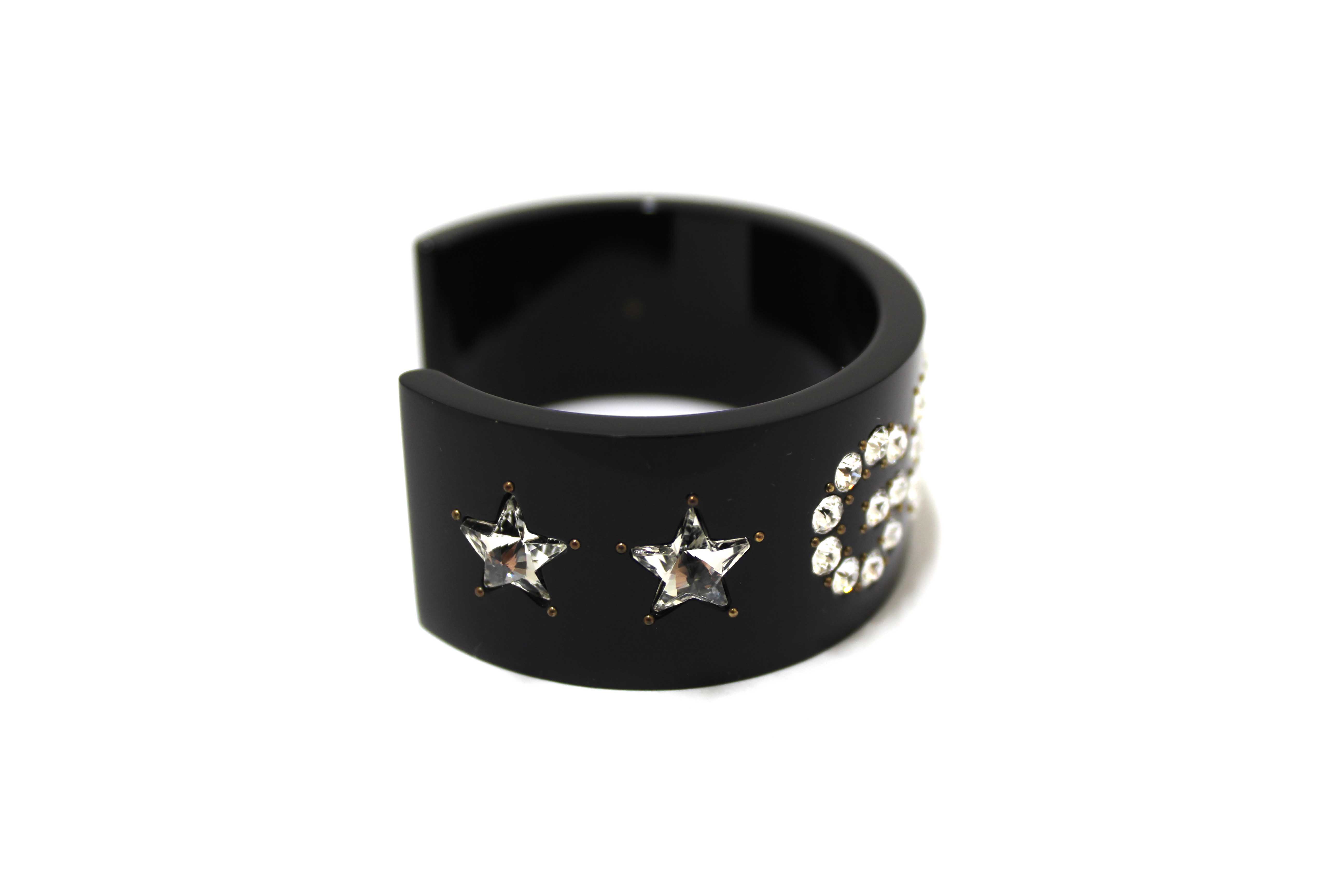 Authentic Gucci Black Crystal Resin Bangle Bracelet 6277956 | Luxury Fashion Jewelry for Women | Perfect for Parties, Weddings & Special Occasions