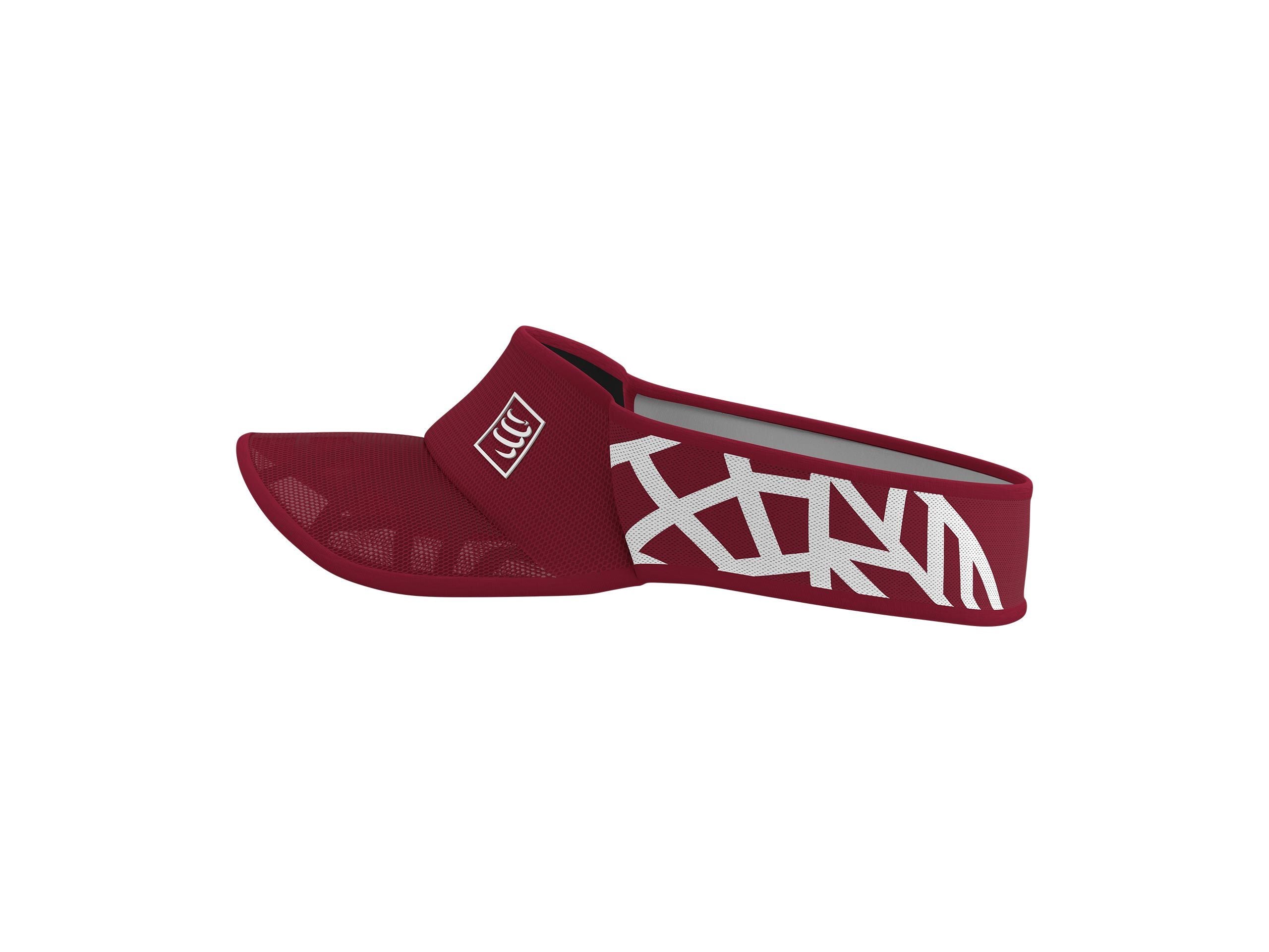 Compressport Unisex Ultralight Spiderweb Visor - Zinfandel Red | Breathable Running Hat for Men & Women | Perfect for Marathon, Cycling & Outdoor Sports