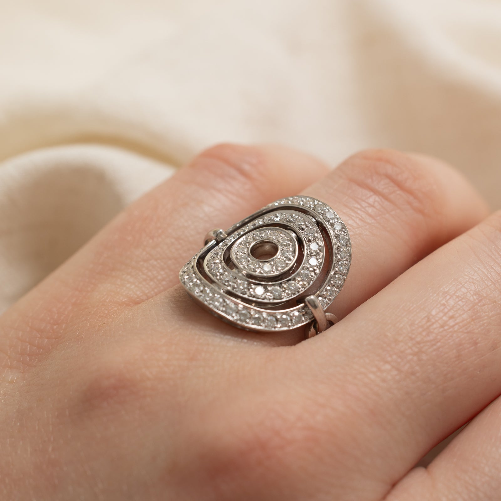 Bvlgari Astrale Cerchi Diamond Ring - 0.94ctw Diamond Engagement Ring for Women, Size 6.75, 18K White Gold Luxury Jewelry | Perfect for Weddings, Anniversaries & Special Occasions