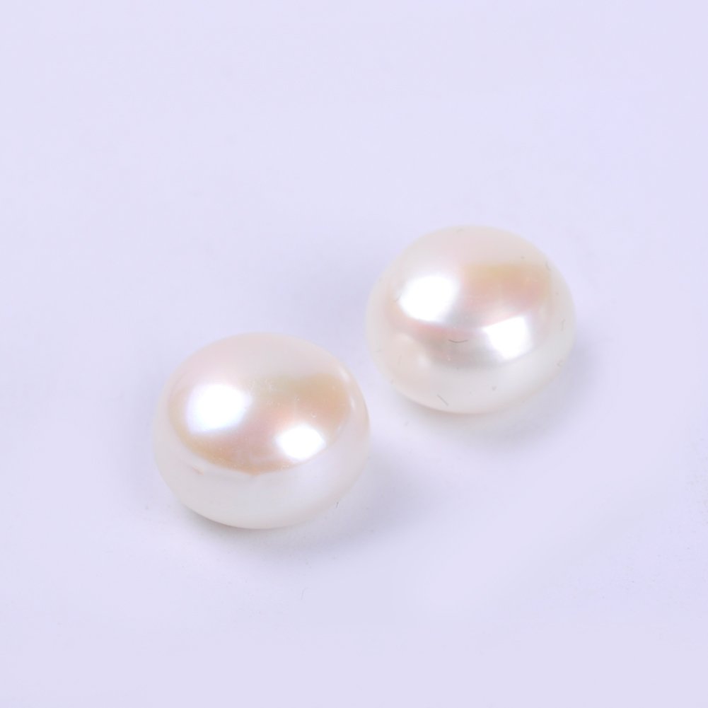 10 Pairs AAA Round Earing Beads Rondelle Natural Freshwater Pearl Beads (4.5-5mm) - One Hole Jewelry Making Supplies for DIY Earrings, Necklaces & Bracelets - Perfect for Crafting, Gifts & Fashion Accessories