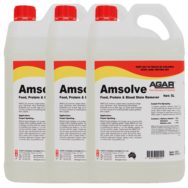 Agar Amsolve Food, Protein & Blood Stain Remover - Powerful Enzyme Cleaner for Laundry, Kitchen & Medical Stains | Ideal for Clothes, Carpets & Healthcare Use