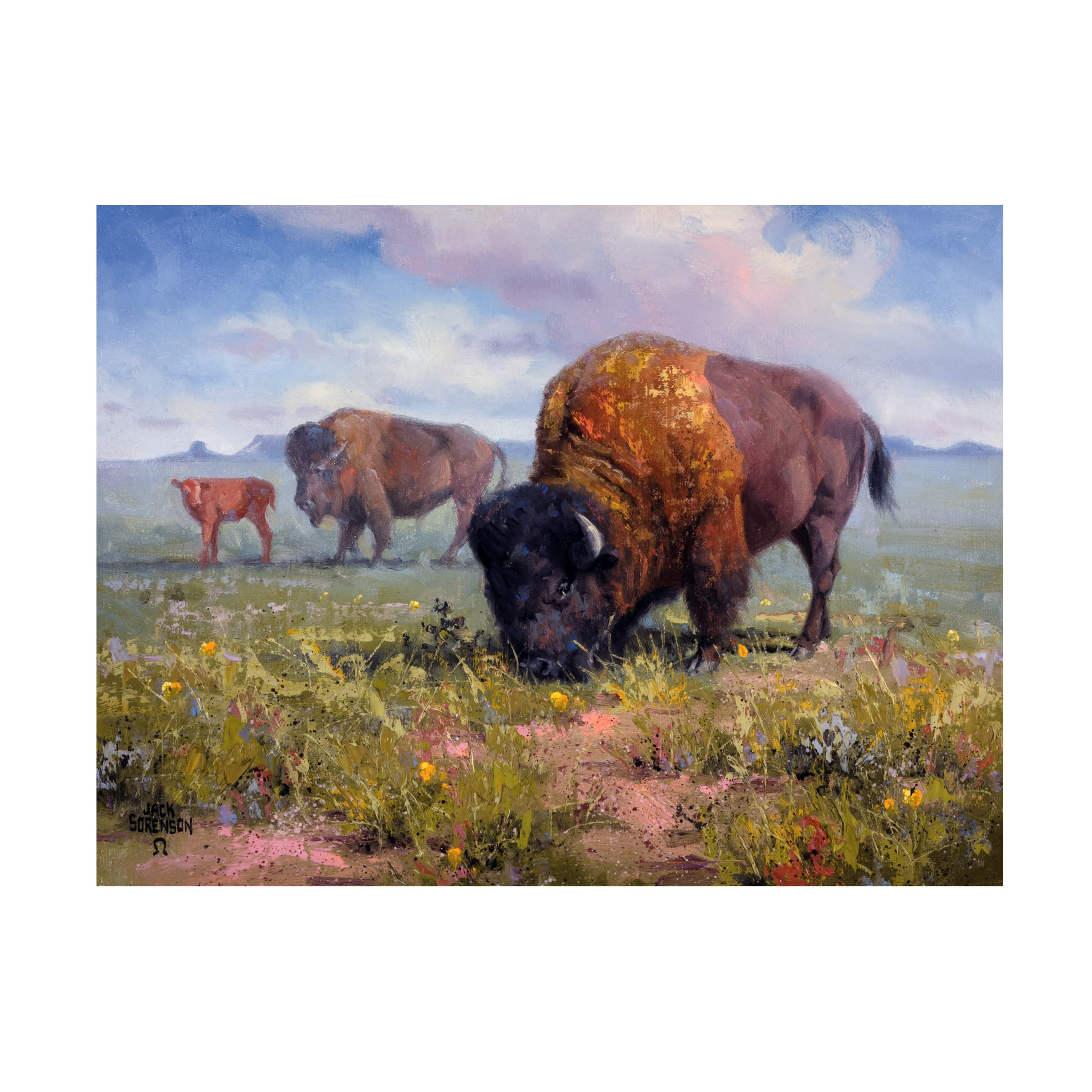 Jack Sorenson 'Family Outing' Canvas Wall Art Print - Modern Home Decor for Living Room, Bedroom & Office - Trademark Fine Art Collection