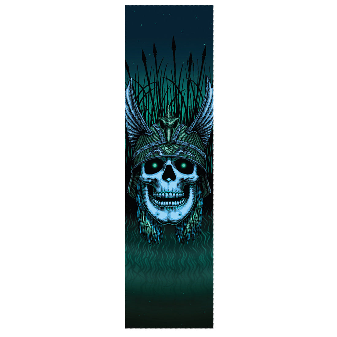 Powell Peralta Anderson Green Skull 9.0 Skateboard Grip Tape - Non-Slip Deck Traction for Skateboarding and Longboarding