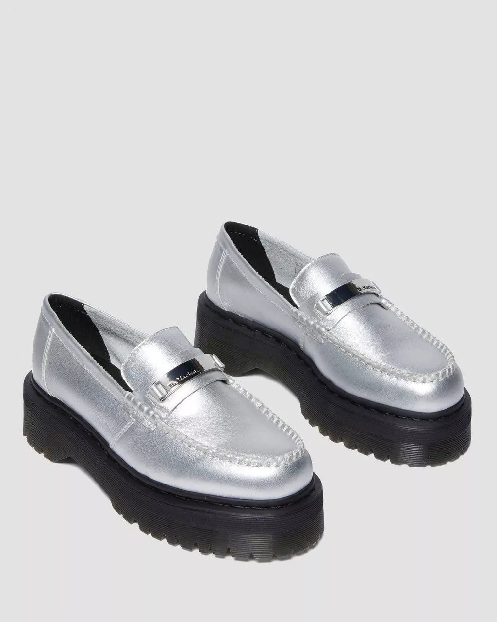 Penton II Quad Metallic Leather Loafers for Men - Stylish & Comfortable Dress Shoes - Perfect for Business, Office & Formal Occasions