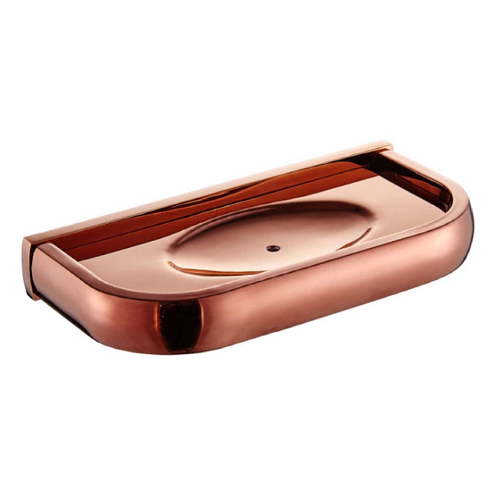 VVW&LIU Luxury Rose Gold Ceramic Bathroom Accessories Set - Antique Shower Soap Dish, Toilet Brush Holder & Robe Hook - Elegant Brass Home Decor for Modern Bathrooms | Perfect for Spa-Style Showers & Guest Bathroom Decor