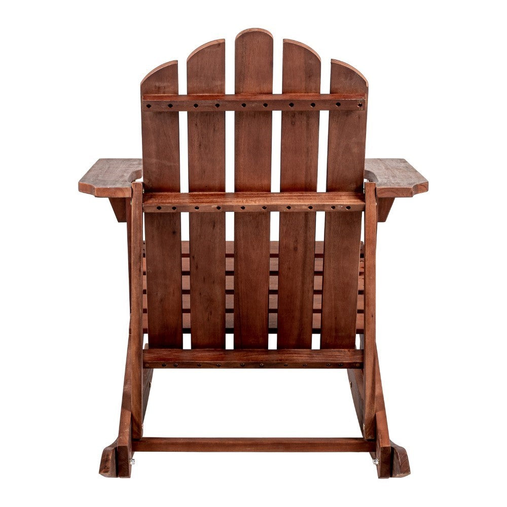 Premium Acacia Wood Adirondack Rocking Chair for Outdoor Patio - Classic Comfort & Durable Design - Perfect for Backyard, Garden, Poolside & Porch Relaxation