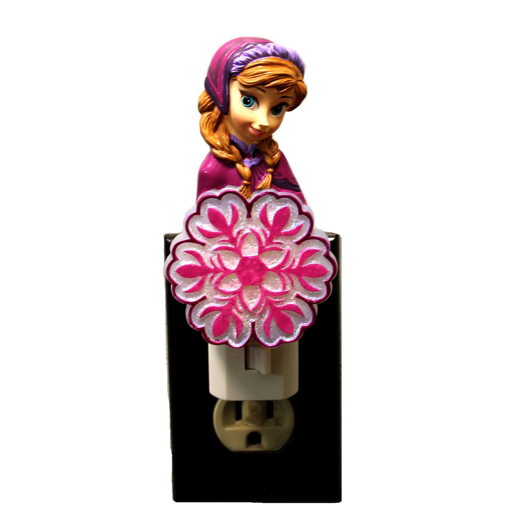 Disney Frozen Anna Resin Night Light - Kids Bedroom Decor, Birthday Gift for Girls, Frozen Themed Nightlight for Bedside, Nursery, or Playroom