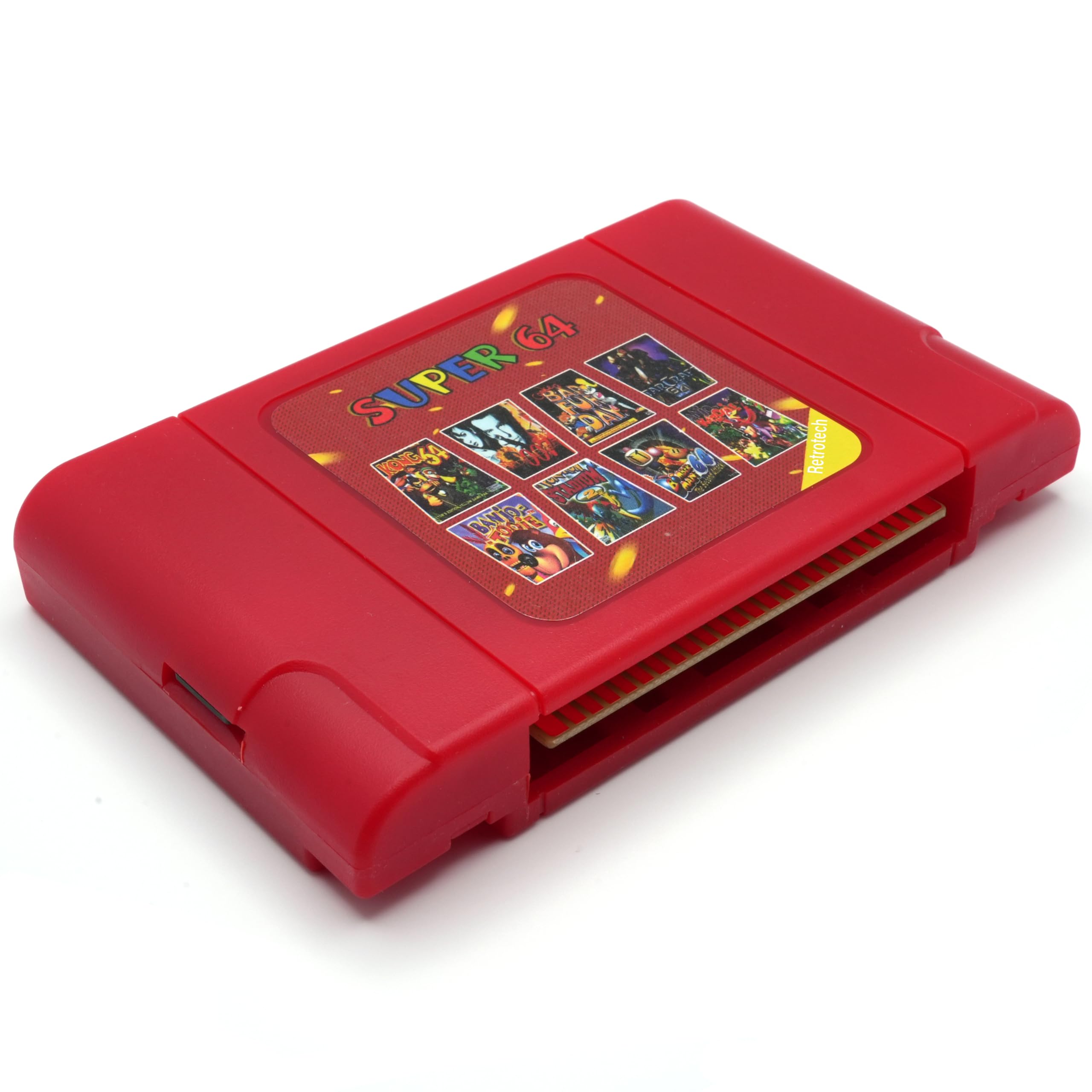 Retrotech Super 64 Plus 340-in-1 Multi Game Cartridge for Nintendo 64 (N64) Console - Classic Video Games Collection for Family Entertainment & Retro Gaming Parties