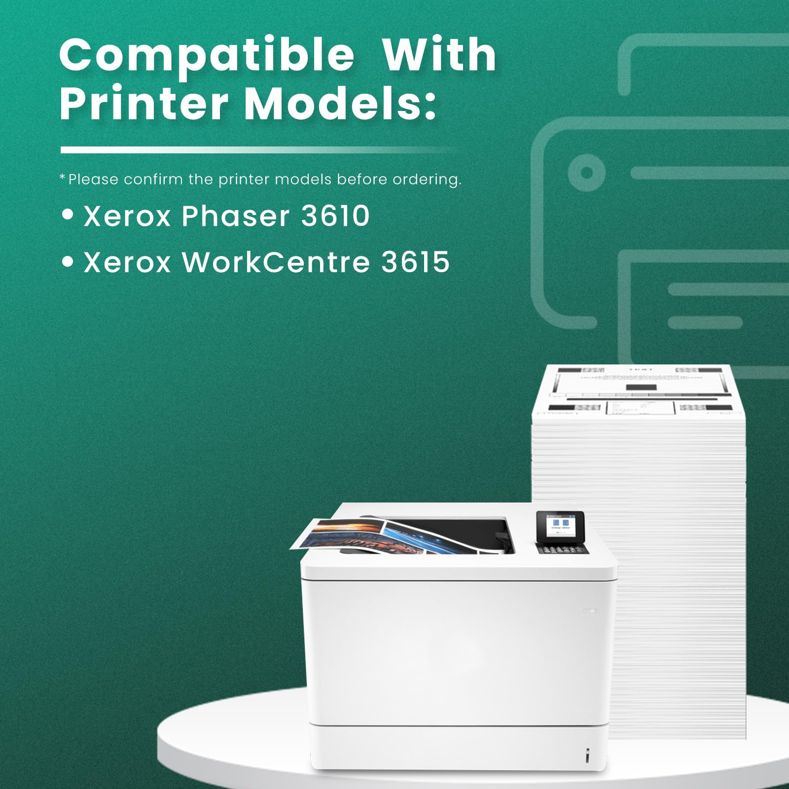 High-Yield Xerox Phaser DR3610 DR3615 Drum Unit Replacement - Compatible with WorkCentre 3615 Printer (85,000 Pages, 1 Pack Black) - Perfect for Office Printing & High-Volume Document Production