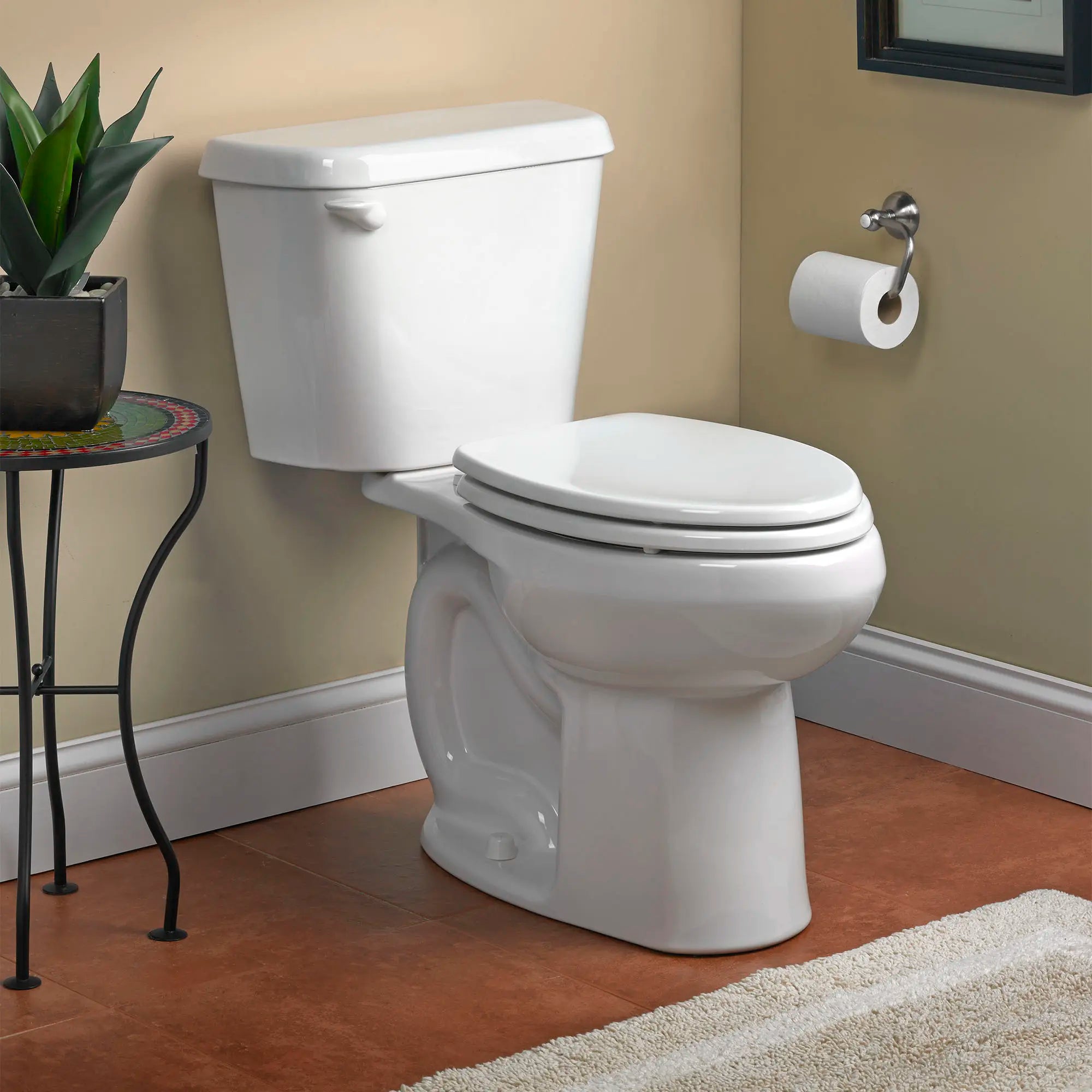 Colony® Two-Piece 1.28 GPF/4.8 LPF Standard Height Elongated Toilet Bowl - Water Efficient Flushing for Bathroom & Powder Room Installation