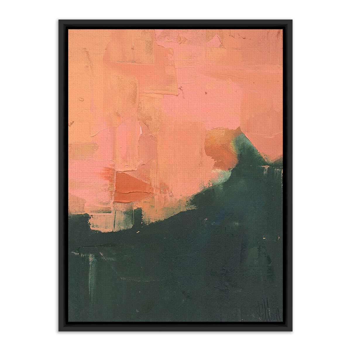 An Invitation By Jill Elliot - 24x32 Inch Black Maple Framed Canvas Wall Art - Perfect for Living Room, Bedroom & Office Decor