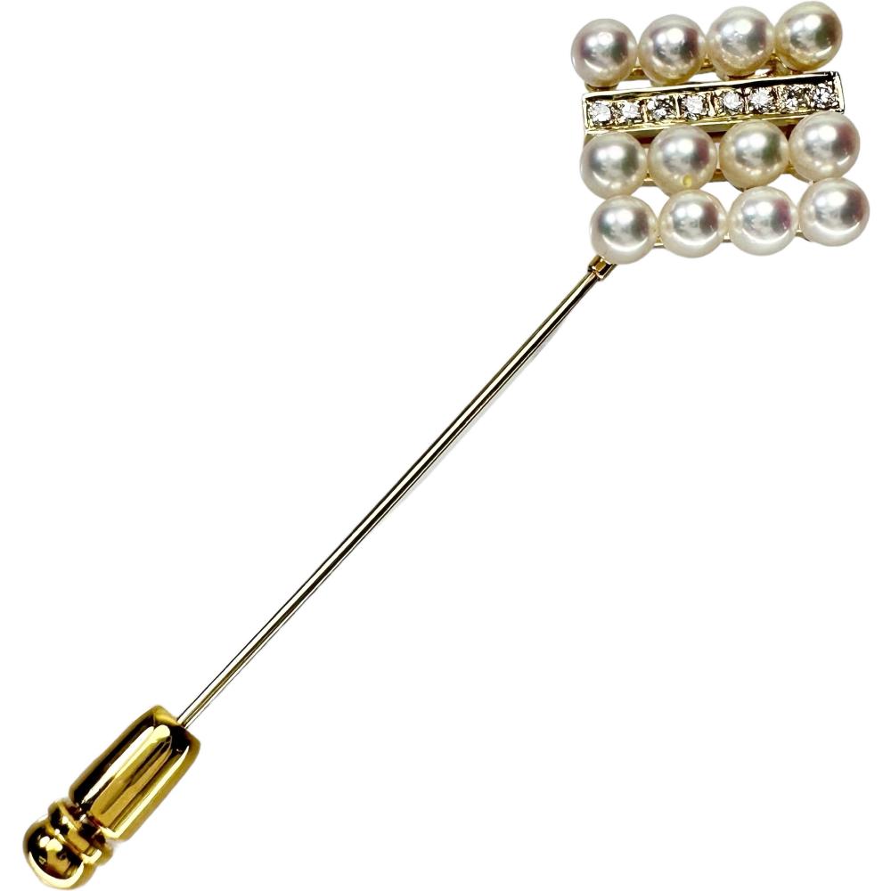 2-Way Akoya Pearl & Diamond Pendant Brooch in 14K/18K Gold - Elegant Jewelry for Weddings, Parties & Special Occasions