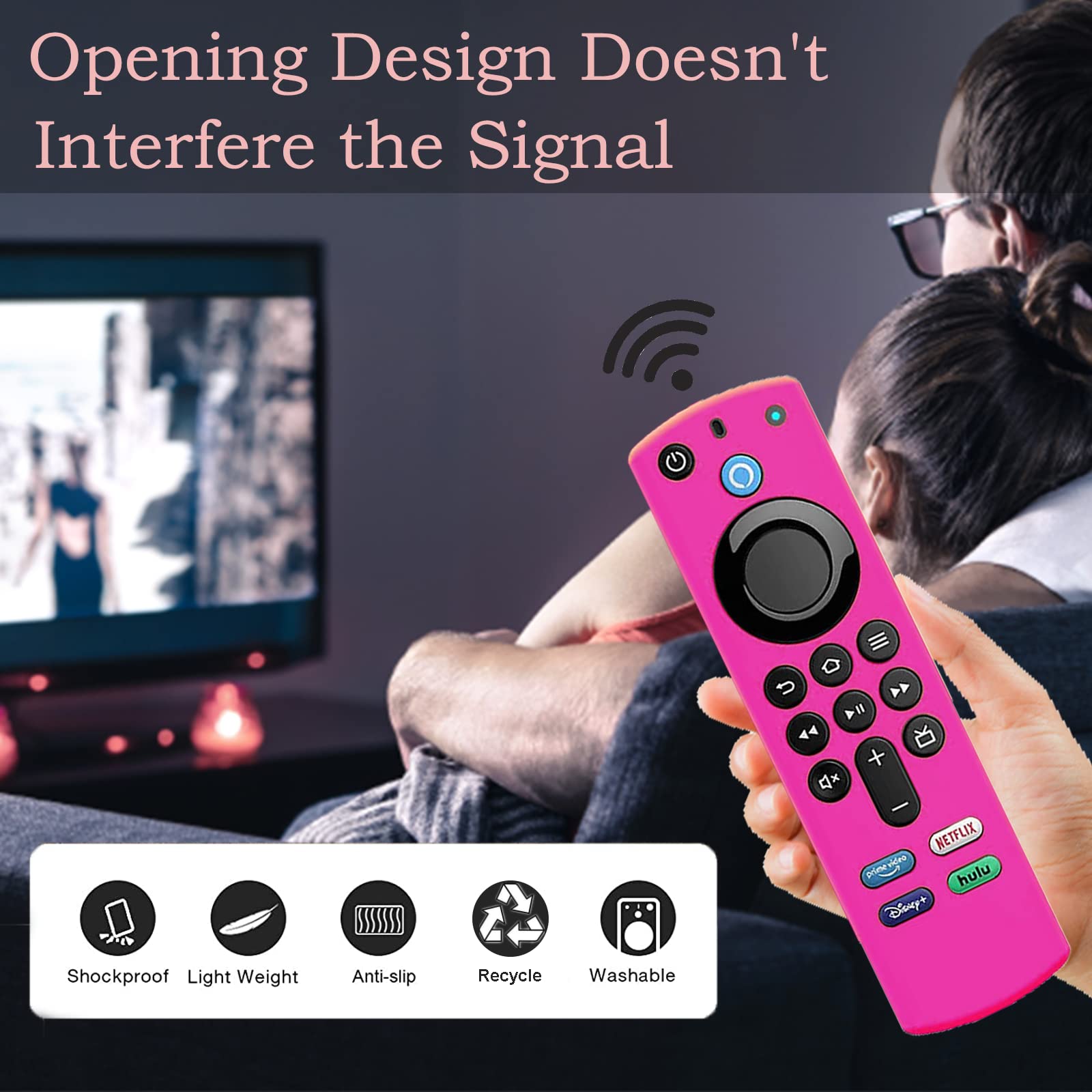 Fire TV Stick 4K Max Remote Cover (2021) - Silicone Case with Lanyard for Alexa Voice Remote | Home Entertainment Protection