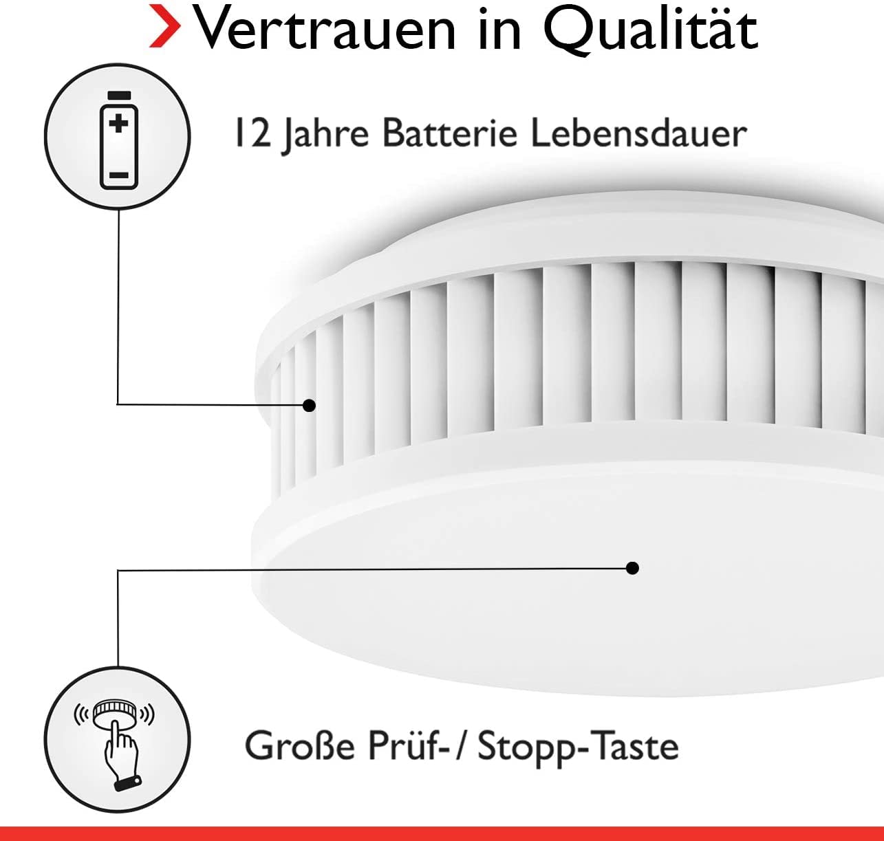 Pyrexx PX-1 Smoke Detector Alarm - 4 Pack with 10-Year Battery Life, No-Drill Magnetic Mount & LED Indicator - Q-Label Certified White - Ideal for Home, Office & Apartment Safety Protection