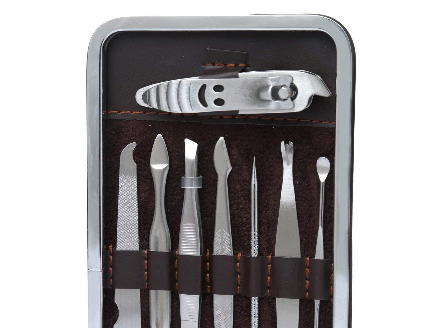 Professional Stainless Steel Manicure Pedicure Kit - 12-Piece Nail Clippers, Scissors & Grooming Tools Set with Travel Case | Perfect for Home, Salon & Travel Nail Care