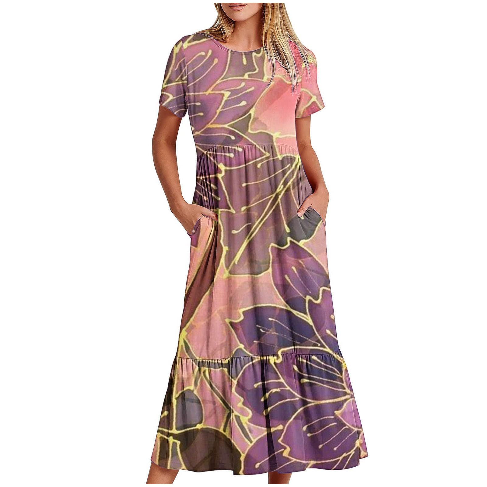 Oelaio Women's Chiffon Party Dresses - Elegant Summer Beach & Vacation Dresses for Girls | Perfect for Weddings, Cocktails & Tropical Getaways