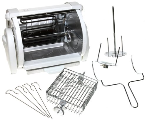 George Foreman GR59A Baby George Rotisserie - Compact Indoor Electric Rotisserie Grill for Healthy Cooking | Perfect for Small Kitchens, Dorms & Apartments | Make Chicken, Kebabs & More