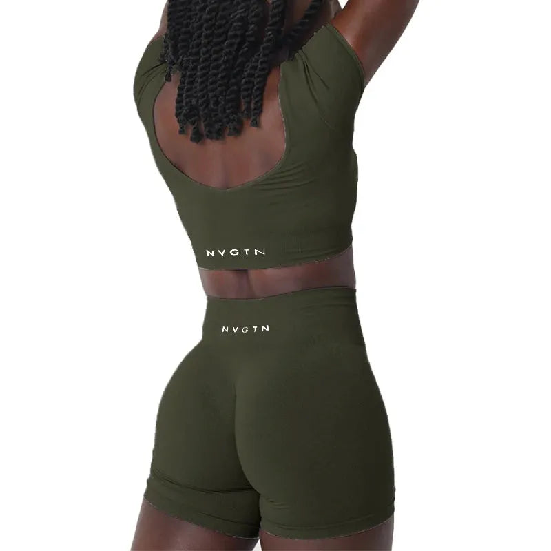 NVGTN New Serene Seamless Bra - Women's Spandex Sports Top with Elastic Support & Breathable Fabric for Fitness, Yoga & Daily Wear - Comfortable Breast Enhancement Underwear for Active Lifestyles