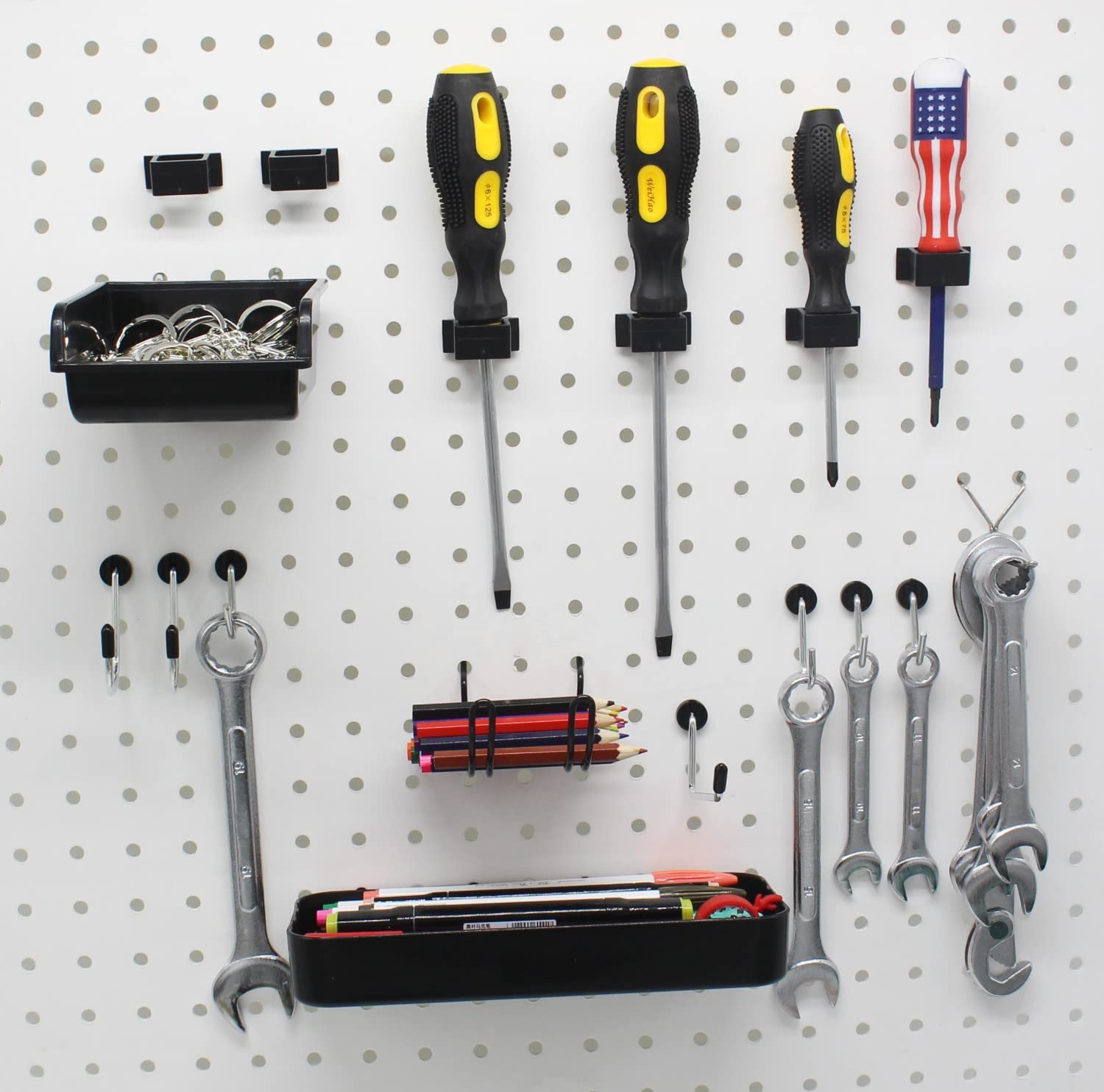 258 PCS Pegboard Hooks Kit - Metal Pegboard Hooks, Bins & Accessories for Garage, Workshop & Retail Organization - Heavy Duty Storage Solution for Tools, Supplies & Retail Displays