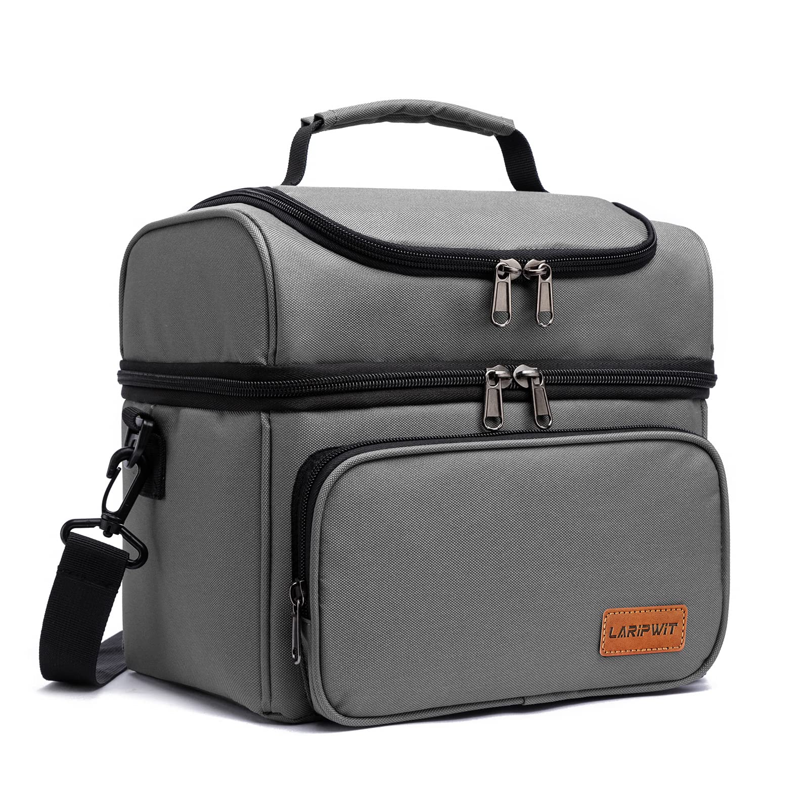 Laripwit Insulated Cooler Bag for 12/24 Cans - Reusable Soft Lunch Box for Men & Women - Perfect for Beach, Work, Travel, Picnic & Camping | Double Deck Design Keeps Food & Drinks Cold All Day