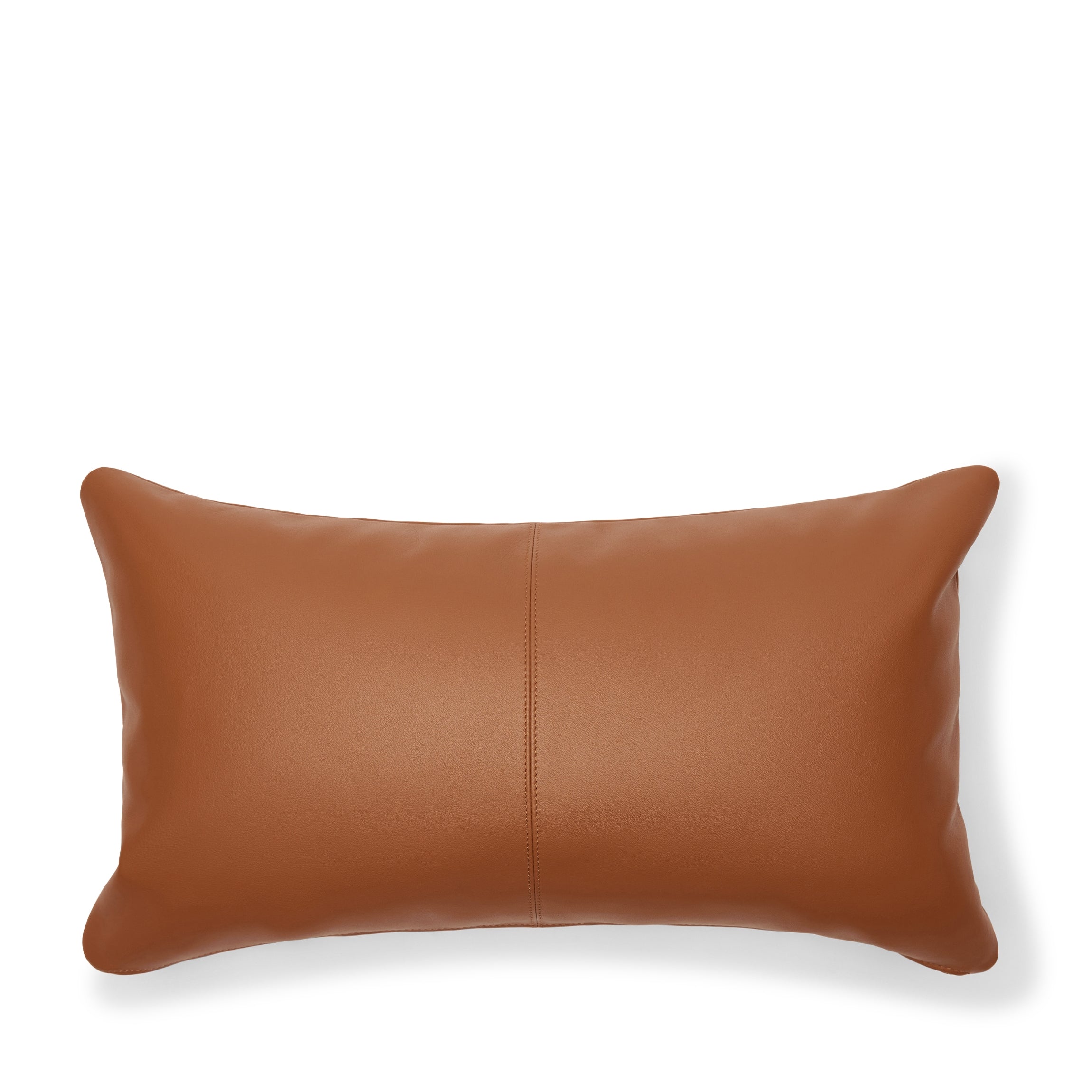 12x20 Lumbar Pillow in Cognac Brown - Supportive Back Cushion for Sofa, Bed, Office Chair & Car Seat