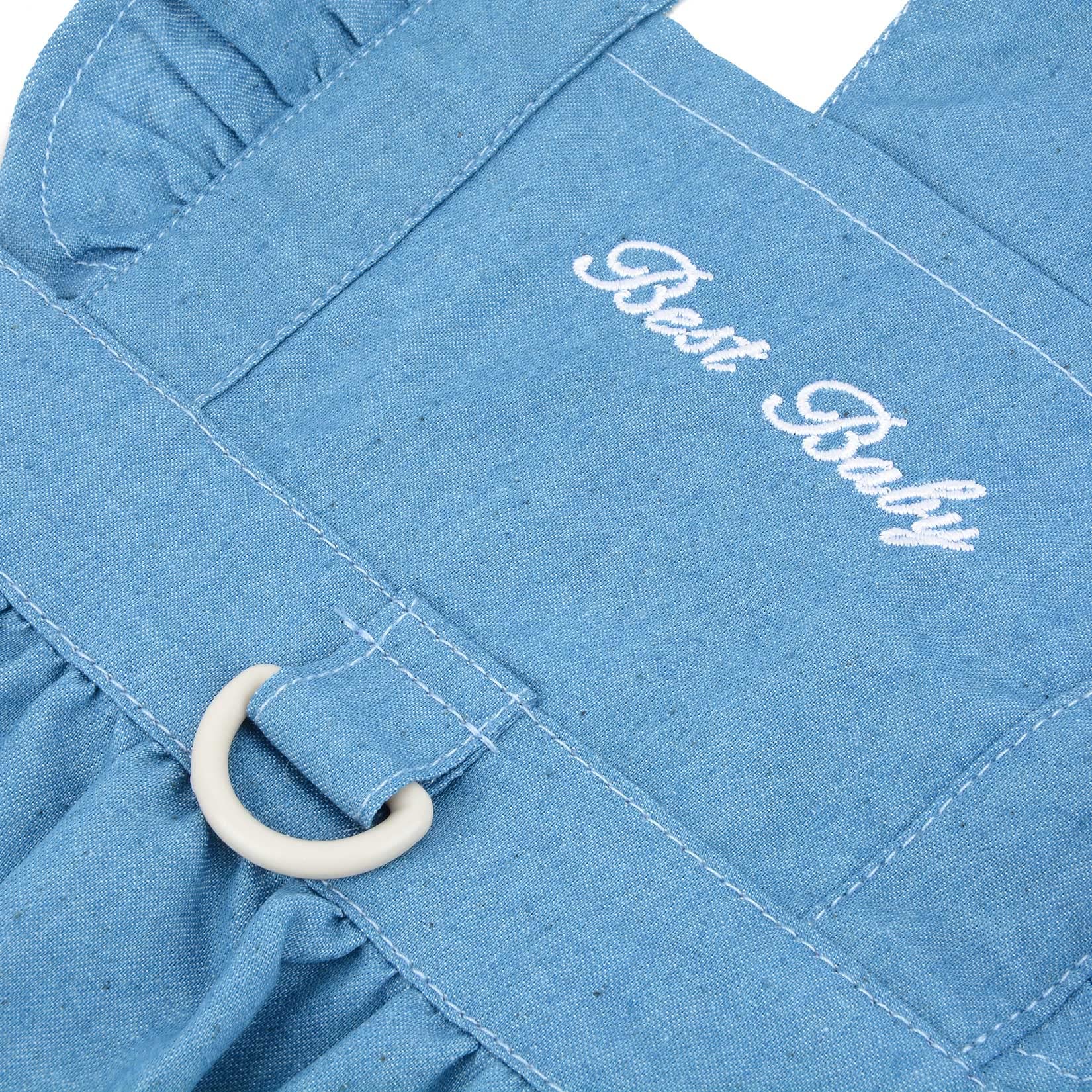 Ranphy Small Dog Dress with Leash Ring - Cute Denim Vest & Jean Skirt Outfit for Puppies - Soft Summer Pet Clothes for Chihuahua, Yorkshire Terrier, Teddy - Perfect for Daily Walks, Outdoor Adventures & Photo Shoots