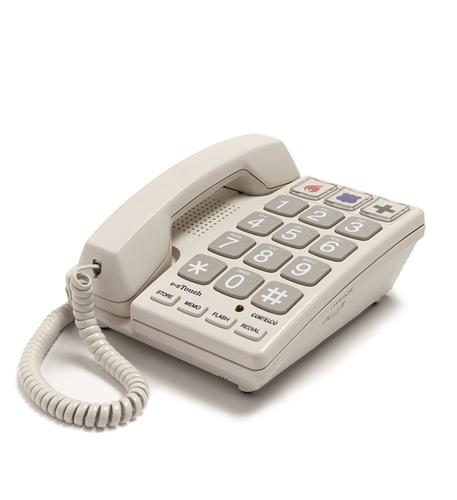 VOE 21F Big Button SAND ITT 2400 - Large Button Phone for Seniors & Visually Impaired - Perfect for Home, Office & Emergency Use