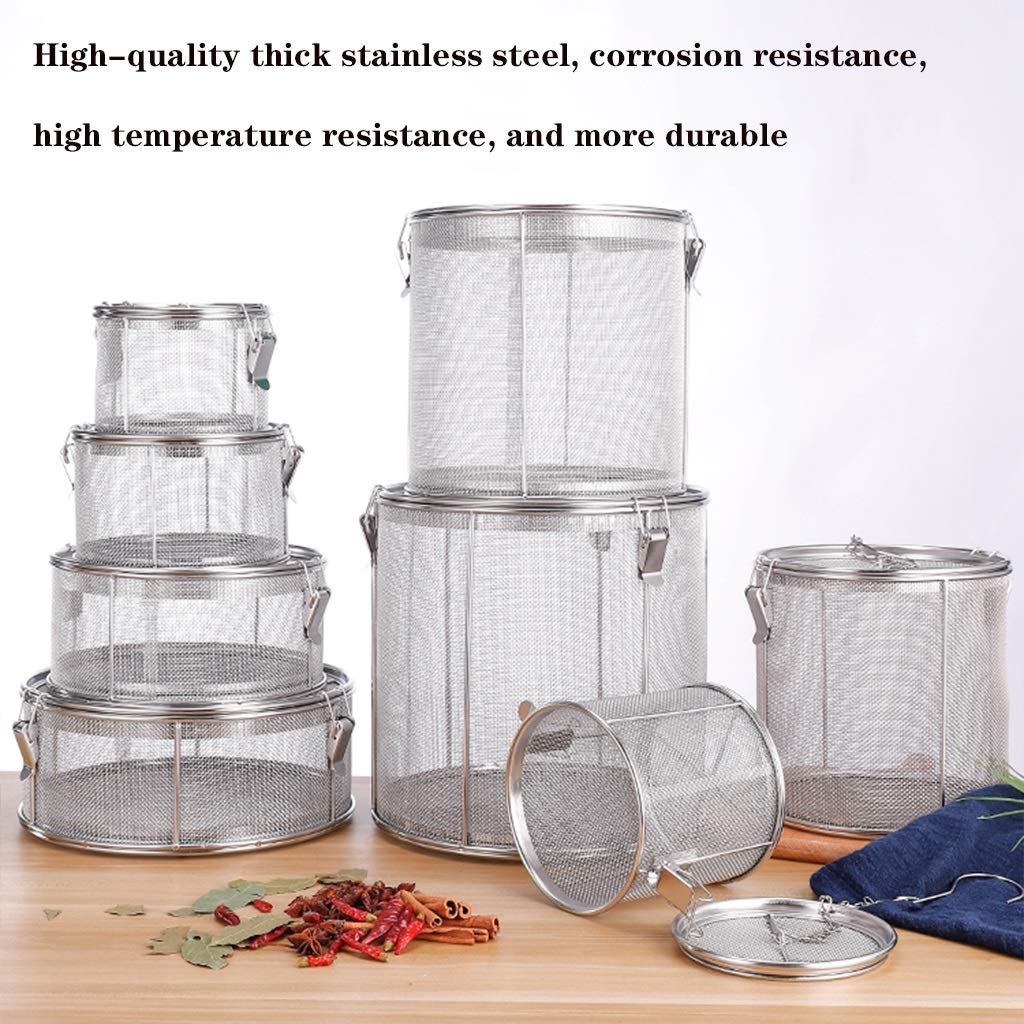 Premium Stainless Steel Fine Mesh Strainer - 30x30cm Large Capacity Colander for Gravy, Soup, Tea, Spices & Hot Pot | Durable Kitchen Tool for Cooking, Baking & Brewing | Perfect for Restaurants, Home Chefs & Tea Lovers