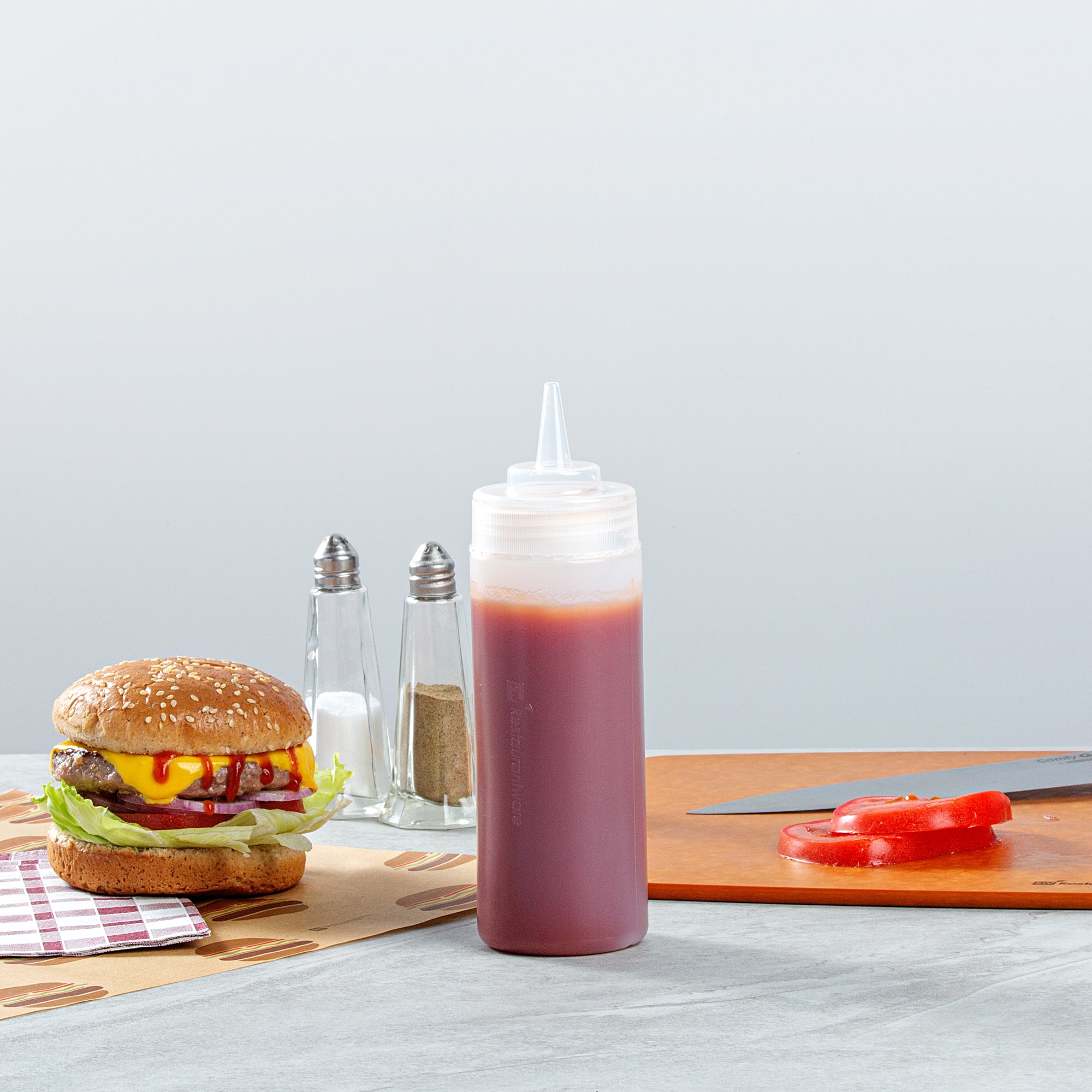 12 oz Clear Plastic Squeeze Bottles with Precision Tip - 2.25