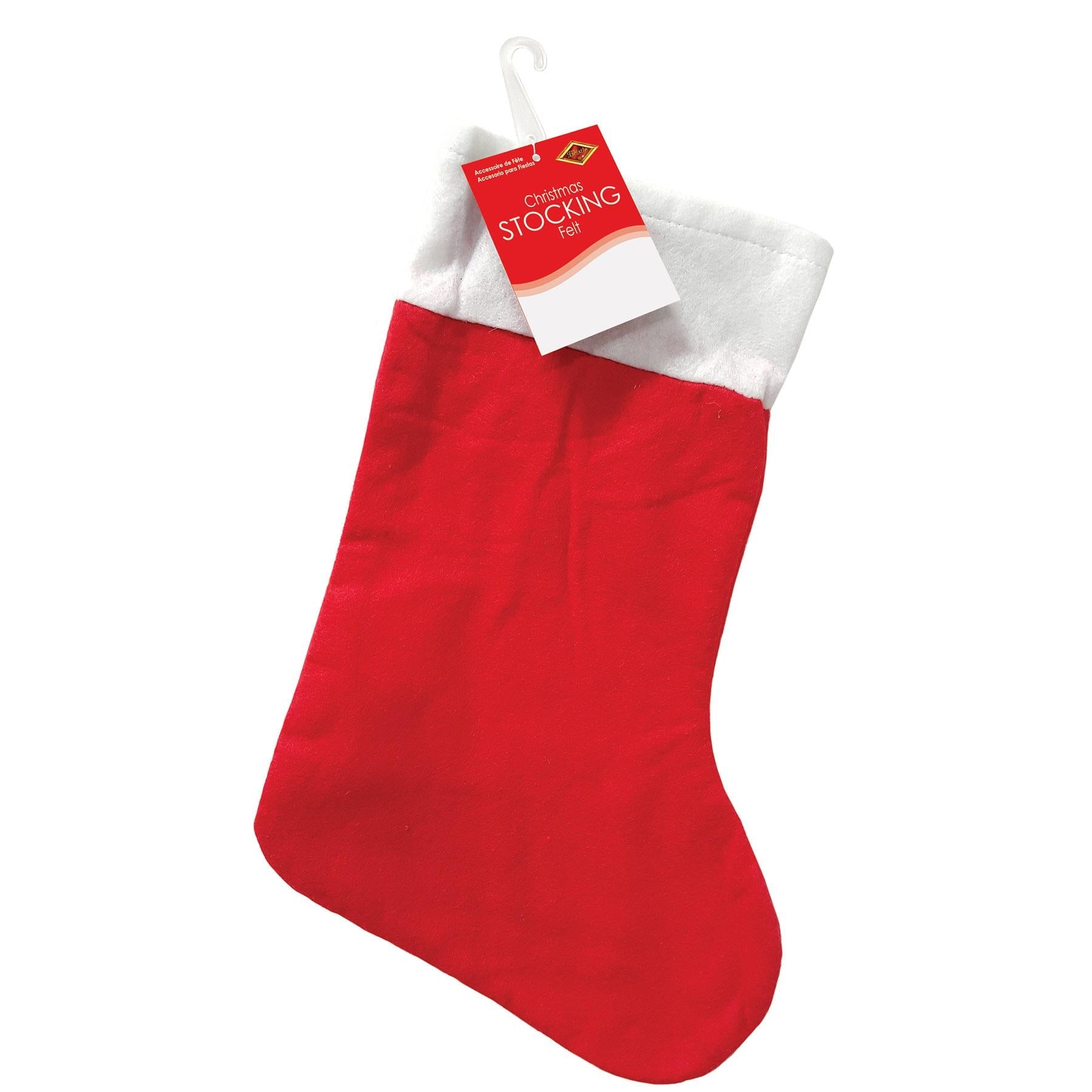12 Pack Beistle Felt Christmas Stockings - Classic Holiday Decor for Fireplace Mantel, Tree, and Festive Home Decorating