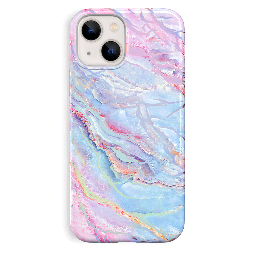 Holo Moonstone Marble iPhone Case - Protective & Stylish Phone Cover for iPhone 13/14/15 Pro Max - Perfect for Everyday Use, Travel & Gift Giving