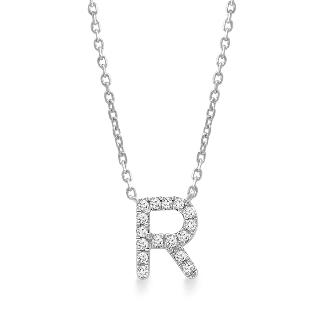 14K Yellow Gold Diamond Initial Charm Necklace - Personalized Classic Jewelry for Women | Perfect Gift for Birthday, Anniversary & Valentine's Day