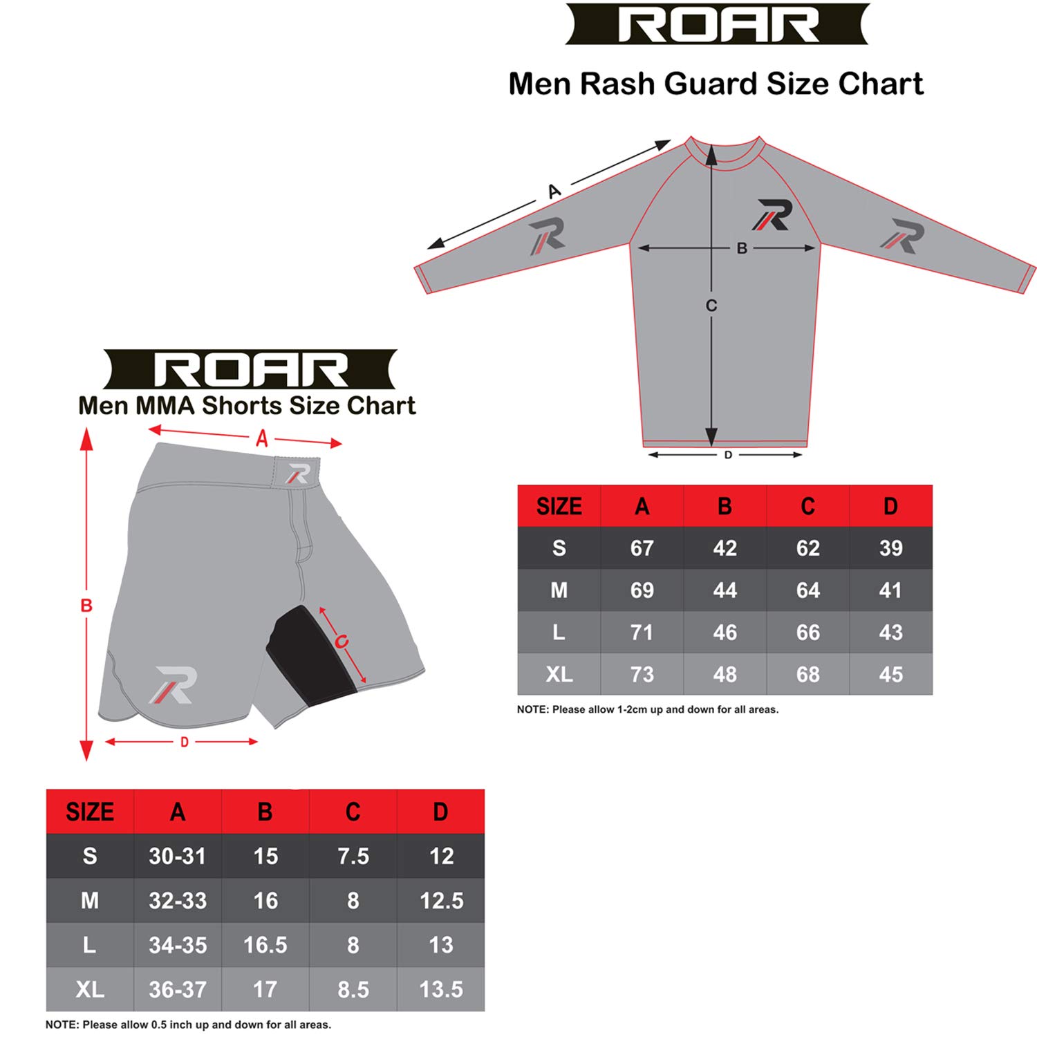 Roar MMA Rash Guard & BJJ Grappling Shorts - No Gi Training Wear for Cage Fighting, Brazilian Jiu-Jitsu & MMA - Perfect for Combat Sports, Martial Arts & Fitness Training
