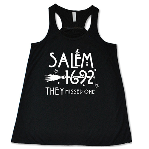 Salem 1692 They Missed One Vintage Witch Trial T-Shirt - Historical Unisex Cotton Tee for Halloween & Witchcraft Enthusiasts
