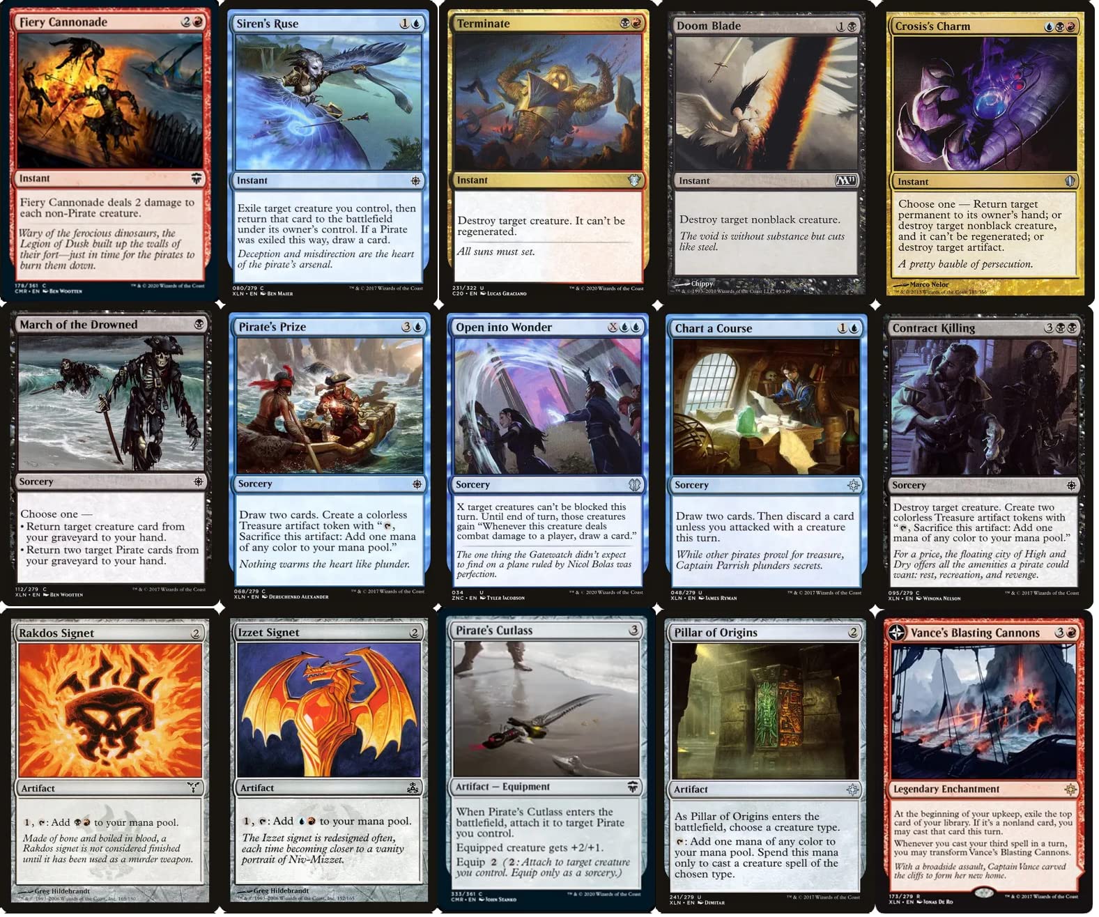 Premium Grixis Pirate Commander Deck - Custom Built 100-Card MTG EDH Deck for Competitive Play | Perfect for Magic: The Gathering Commander Games & Tournaments
