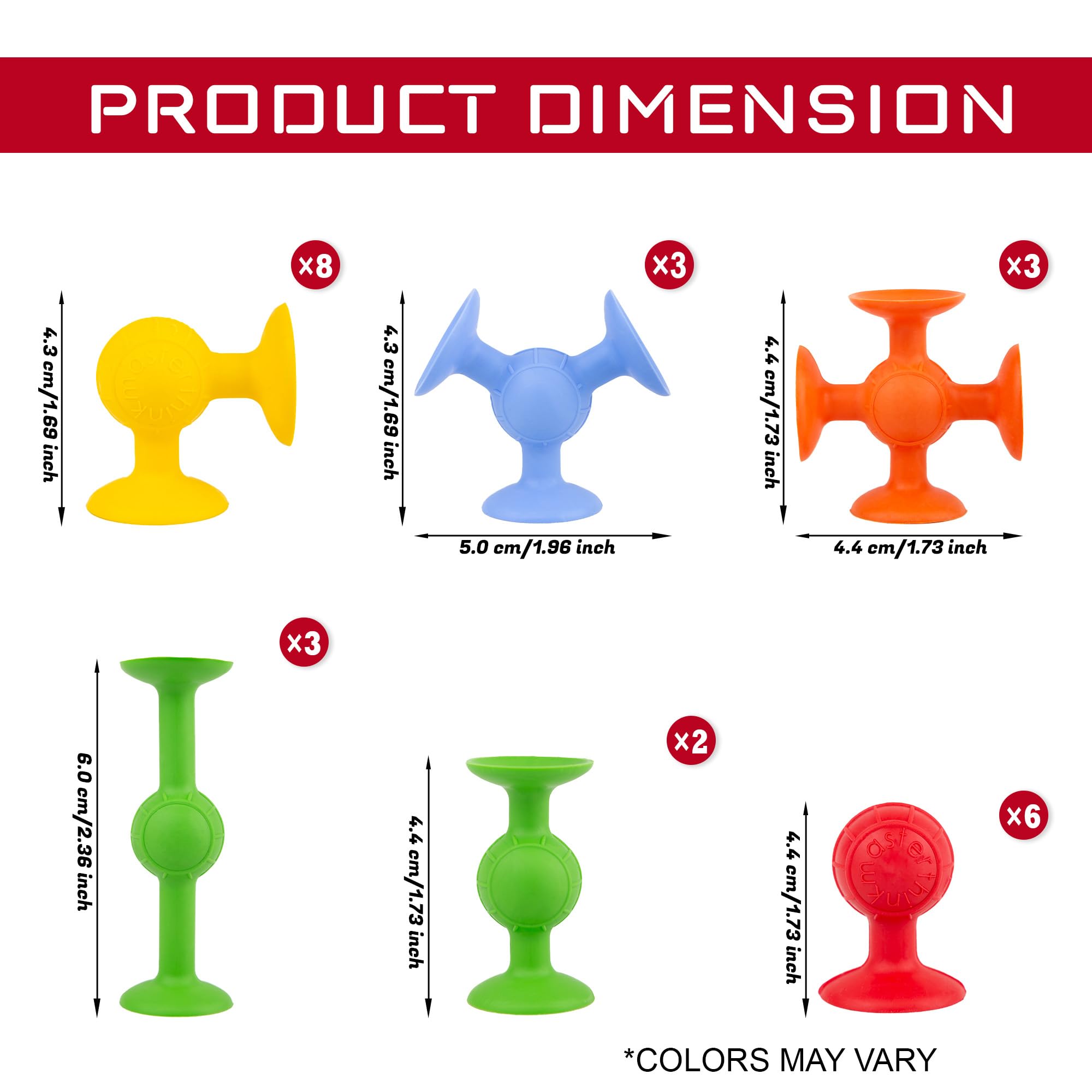 25 PCS Suction Cup Building Toys for Kids Ages 3+ | STEM Sensory Learning Toys for Toddlers | Bath & Window Play, Early Education Development Activities