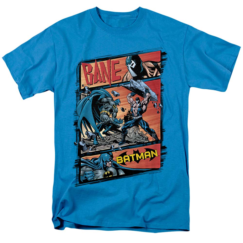 Batman vs Bane Epic Battle Graphic T-Shirt for Men & Women | Unisex Superhero Tee for Cosplay, Halloween & Comic Con