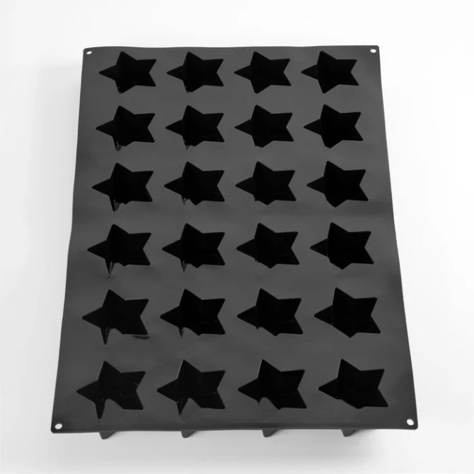 24-Cavity Star Silicone Mold for Baking, Candy Making, Soap & Candle Making - Reusable Non-Stick Baking Molds for DIY Crafts, Cupcakes, Chocolates & Resin Art