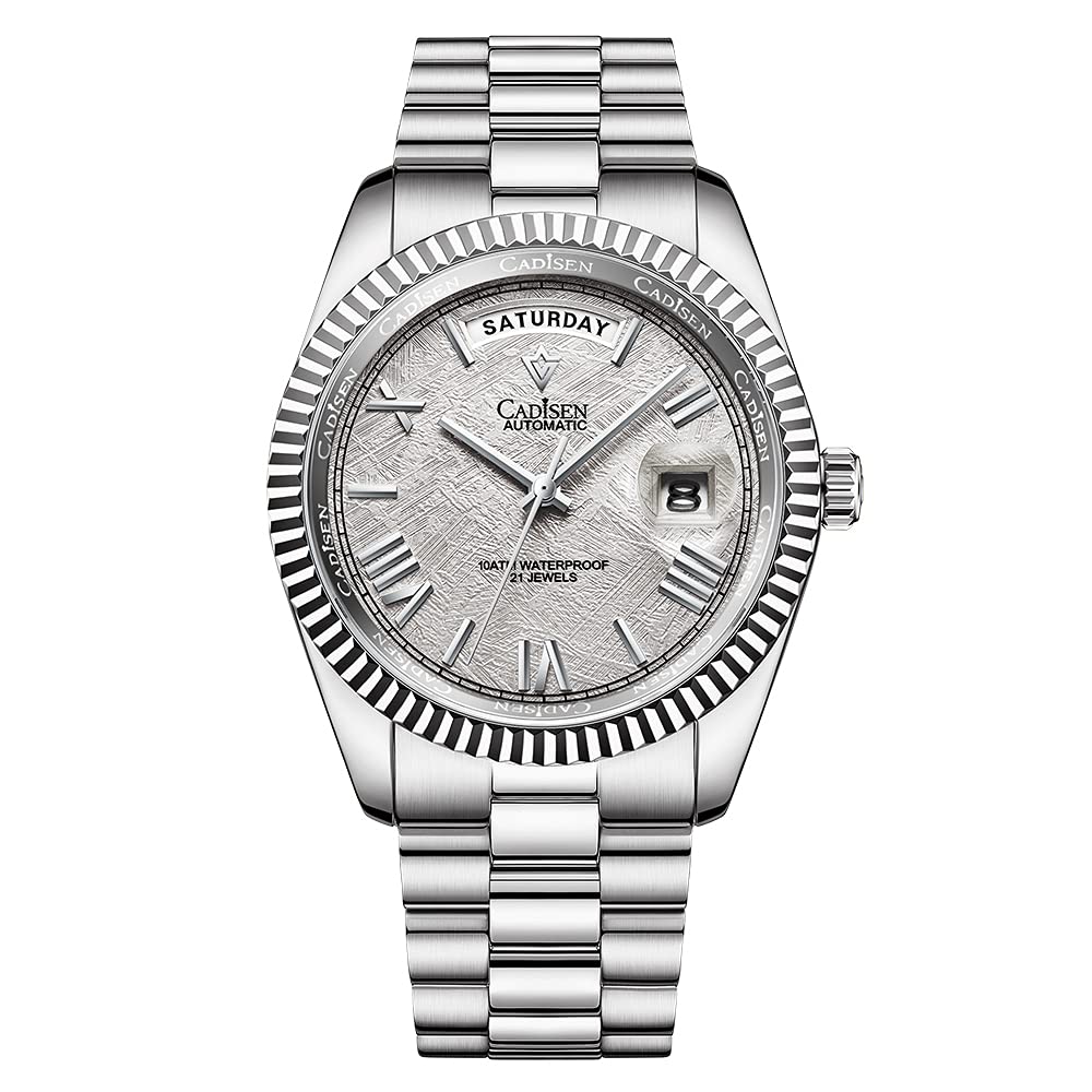 CADISEN Men's Automatic Mechanical Watch - Business Style, Waterproof, MIYOTA 8285 Movement - Perfect for Office, Formal Events & Daily Wear