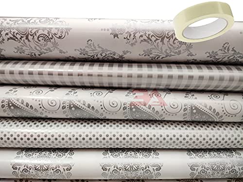 Silver Pattern With 1 Adhesive Tape