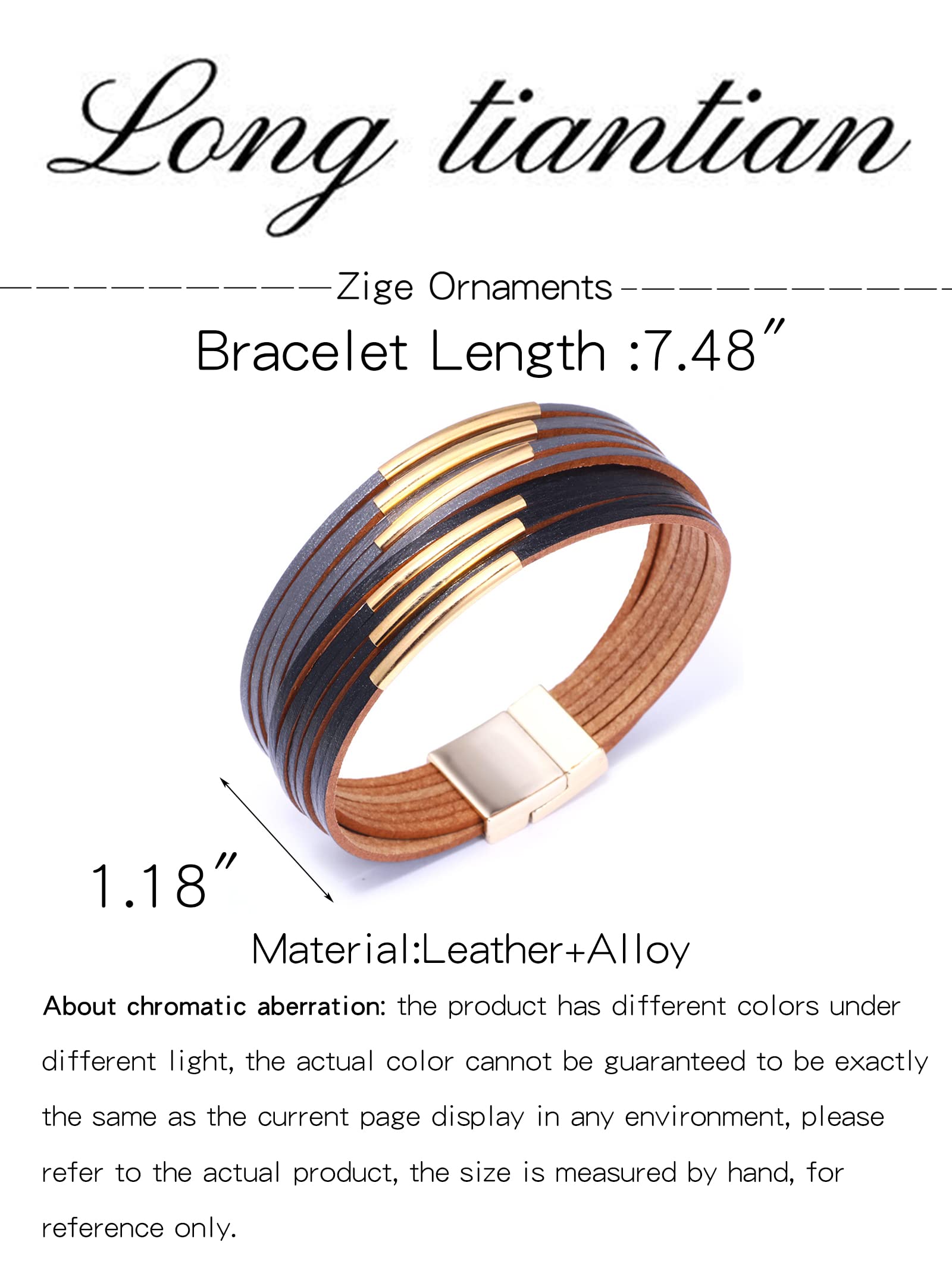 Boho Leather Wrap Bracelets for Women - Trendy Stackable Infinity Bracelet with Clasp, Adjustable Wrist Jewelry for Casual Wear, Festival & Layered Bracelet Fashion